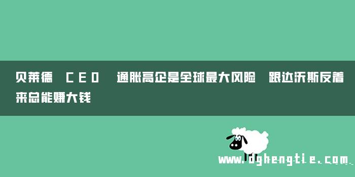 贝莱德 CEO 通胀高企是全球最大风险 跟达沃斯反着来总能赚大钱